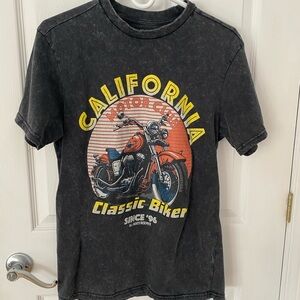 California Classic Biker Graphic Tee - Black